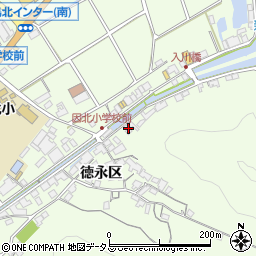 広島県尾道市因島中庄町徳永区34周辺の地図