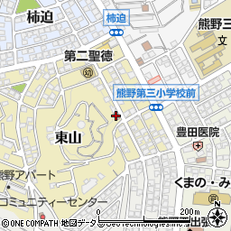 東山コミュニティーセンター周辺の地図