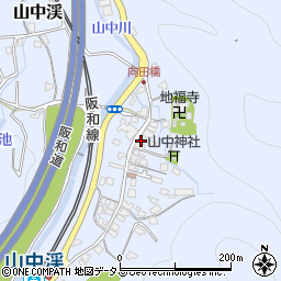 大阪府阪南市山中渓257周辺の地図