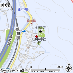 大阪府阪南市山中渓182周辺の地図