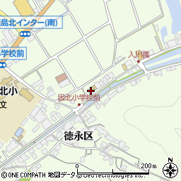 広島県尾道市因島中庄町徳永区乙周辺の地図