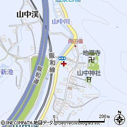 大阪府阪南市山中渓255周辺の地図