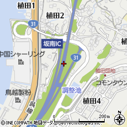広島県安芸郡坂町植田周辺の地図