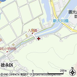 広島県尾道市因島中庄町徳永区21周辺の地図