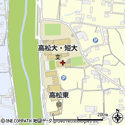 高松大学　教務課・学生課周辺の地図
