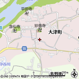 奈良県五條市大津町周辺の地図