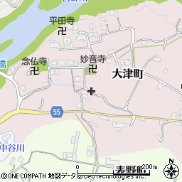 奈良県五條市大津町周辺の地図