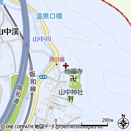 大阪府阪南市山中渓175周辺の地図