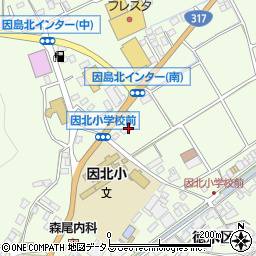 因島警察署中庄町県警待機宿舎周辺の地図