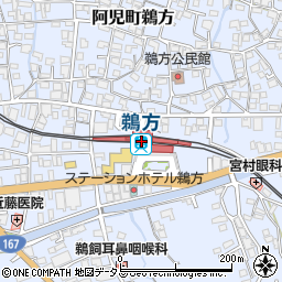 鵜方駅周辺の地図