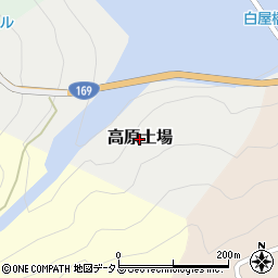 奈良県川上村（吉野郡）高原土場周辺の地図