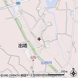 和歌山県橋本市出塔256周辺の地図