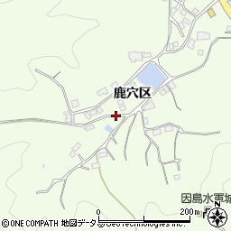広島県尾道市因島中庄町鹿穴区周辺の地図
