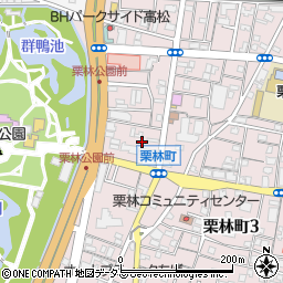 香川県高松市栗林町周辺の地図