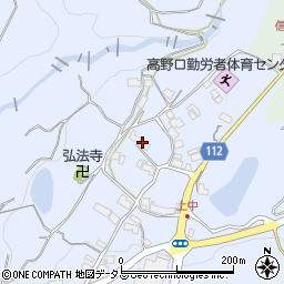 和歌山県橋本市高野口町上中74周辺の地図