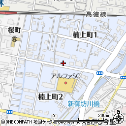 香川県高松市楠上町周辺の地図