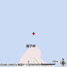 雁子岬周辺の地図
