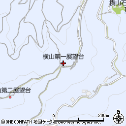 横山展望台周辺の地図