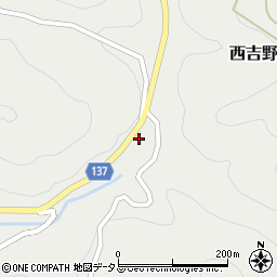 奈良県五條市西吉野町百谷1558周辺の地図