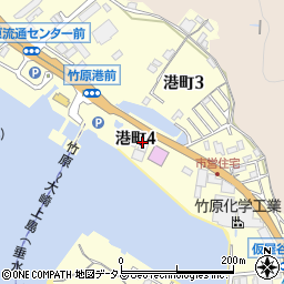 県東部食糧竹原営業所配送センター周辺の地図