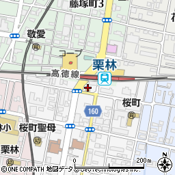 セブンイレブン高松ＪＲ栗林駅前店周辺の地図