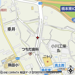 和歌山県橋本市隅田町垂井周辺の地図