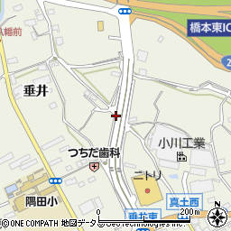 和歌山県橋本市隅田町（垂井）周辺の地図