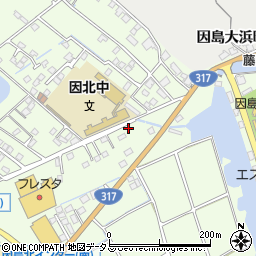 広島県尾道市因島中庄町4574周辺の地図