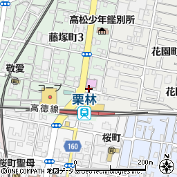 香川銀行ＪＲ栗林駅前 ＡＴＭ周辺の地図