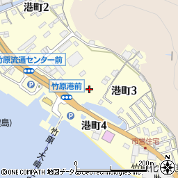 広島県竹原市港町周辺の地図