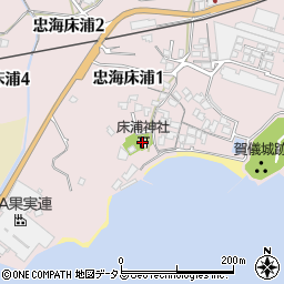 床浦神社周辺の地図