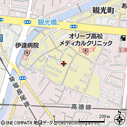 香川県高松市観光町607-27周辺の地図