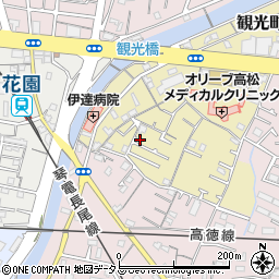 香川県高松市観光町607-15周辺の地図