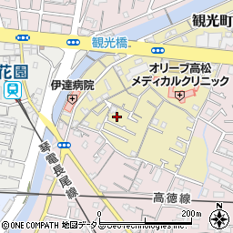香川県高松市観光町607-6周辺の地図