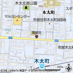 濱神社周辺の地図