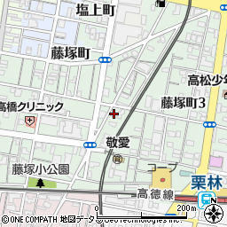 香川ヤクルト販売株式会社　栗林センター周辺の地図
