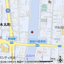 詰田川橋周辺の地図