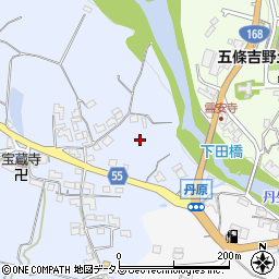 奈良県五條市御山町周辺の地図