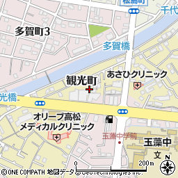 香川県高松市観光町周辺の地図