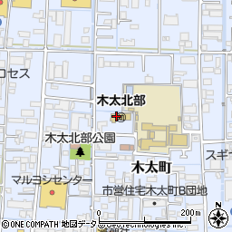高松市役所健康福祉局　木太北部幼稚園周辺の地図