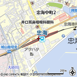 忠海駅周辺の地図