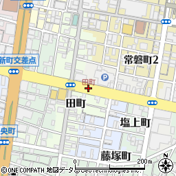 田町周辺の地図