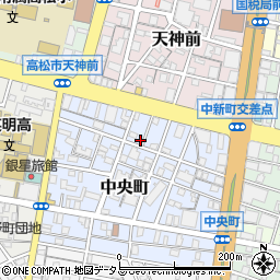 香川県高松市中央町4-7周辺の地図