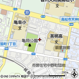 香川県高松市亀岡町周辺の地図