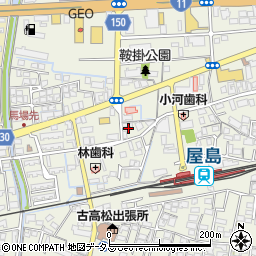 有限会社屋島タクシー　事務所周辺の地図