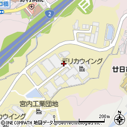 広島県廿日市市宮内工業団地周辺の地図