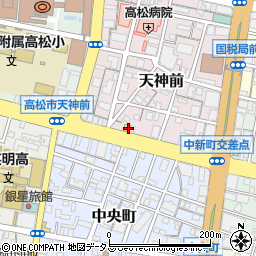 香川県高松市天神前11-12周辺の地図