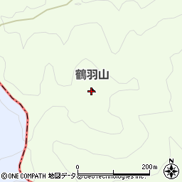 鶴羽山周辺の地図