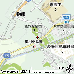 兵庫県洲本市物部周辺の地図
