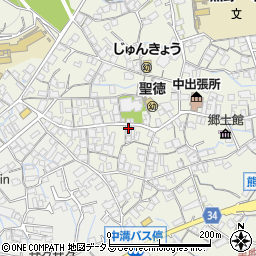熊野中溝簡易郵便局周辺の地図